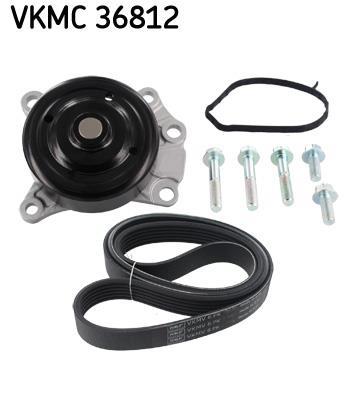Bomba de agua + kit de correa poli V (Bomba de agua +  kit correas de accesorios) SKF ref. VKMC 36812